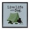Stupell Industries Camping with Dog Framed Floater Canvas Wall Art Design by Dog Is Good